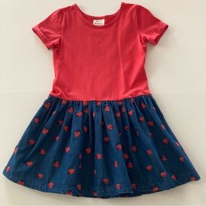Hanna Andersson 120 Girls 6-7 Strawberry Dress Spring Summer